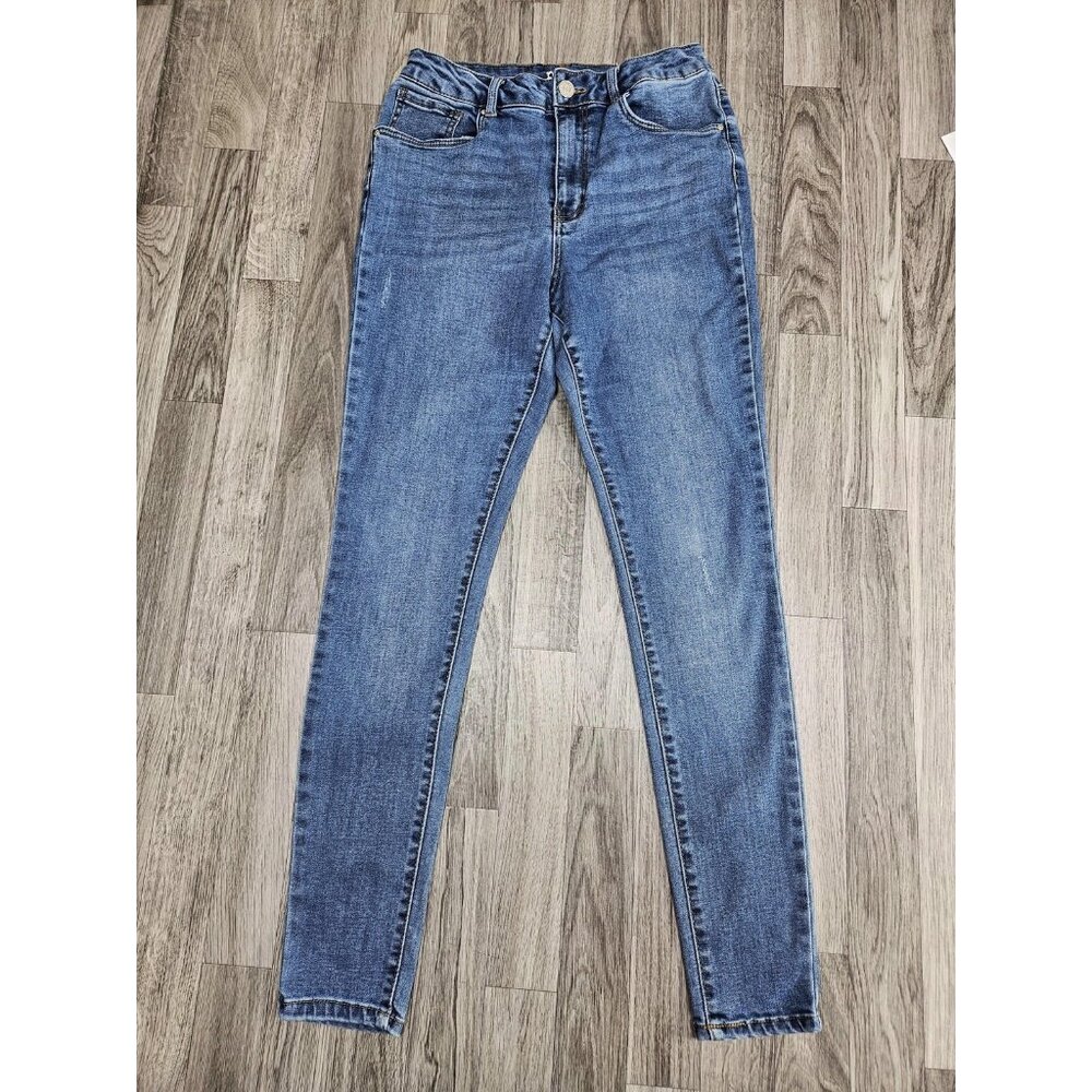 (3/$35) Refuge Miami Jeans Womens 9 Blue High Rise Super Skinny Stretch Denim
